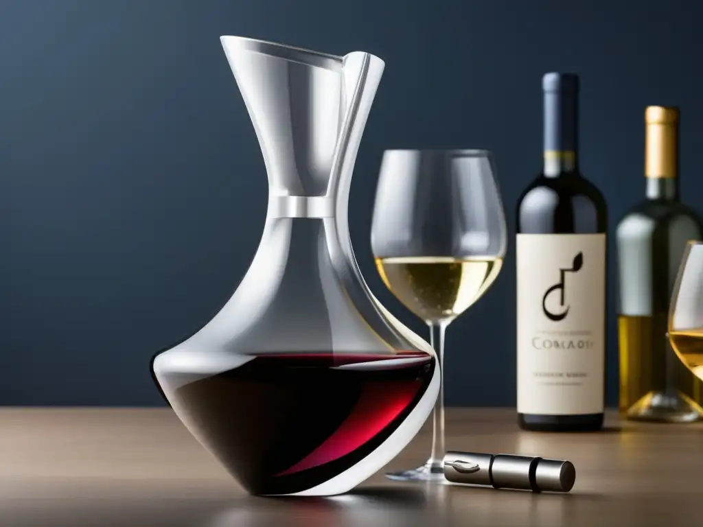 Accesorios personalizados de vino: Decantador y sacacorchos minimalistas - Productos de merchandising para vinos