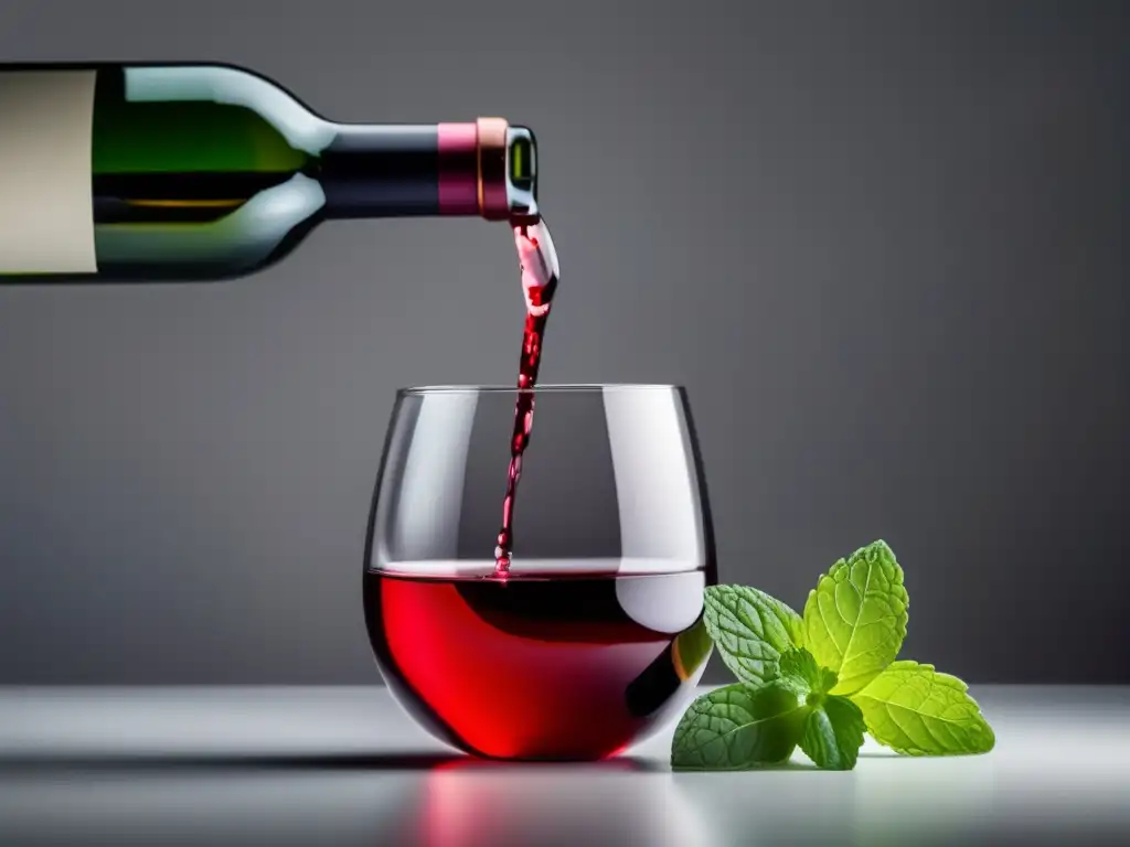 Vino sin alcohol: Beneficios saludables, refrescante y elegante con uvas, menta y limón