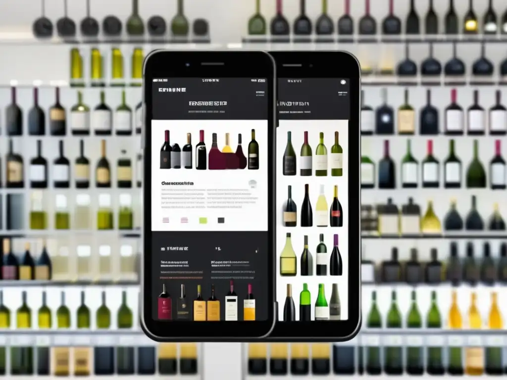 App de recomendación de vinos con diseño minimalista y personalizado