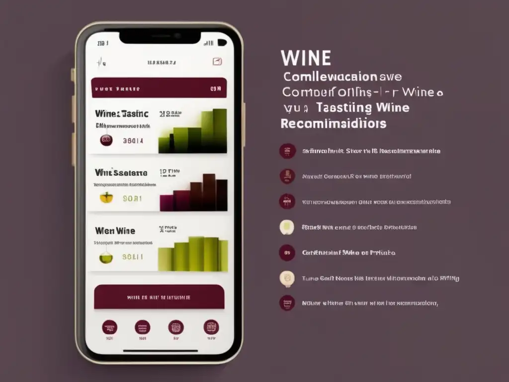 App de vinos personalizada con diseño minimalista y recomendaciones basadas en preferencias