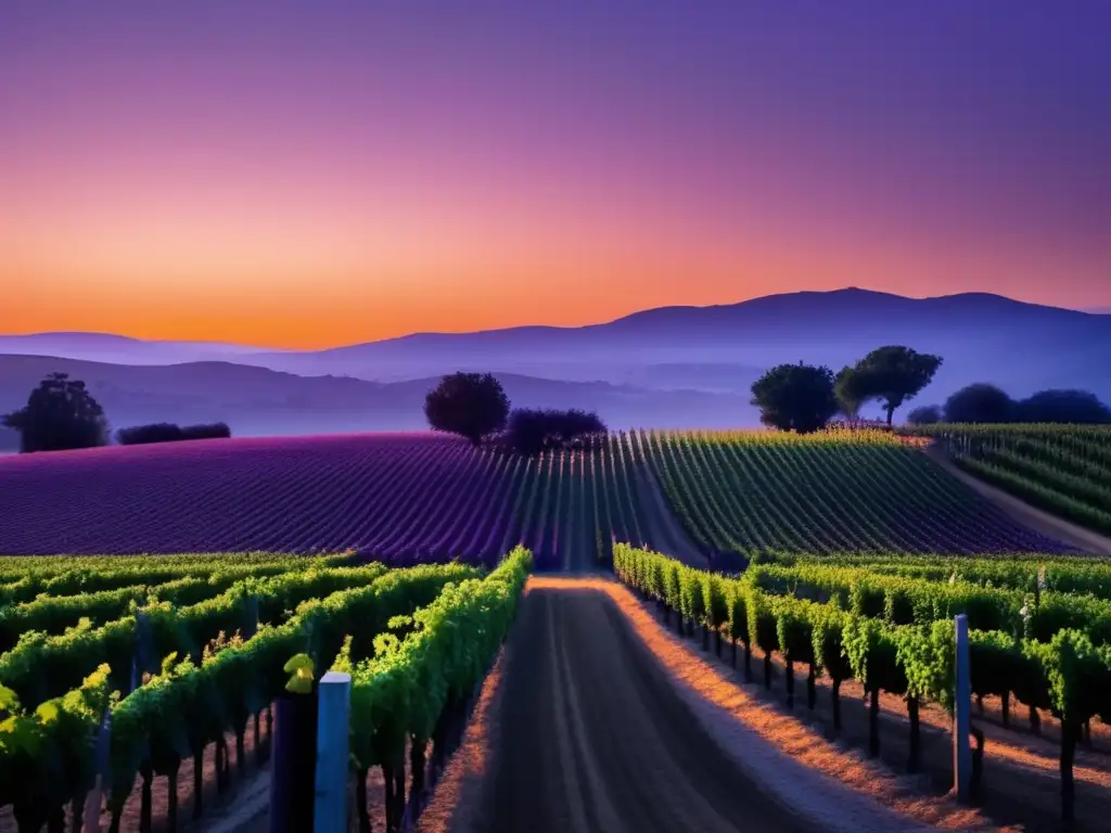 Vineyard al atardecer, belleza natural y desafíos de la certificación biodinámica