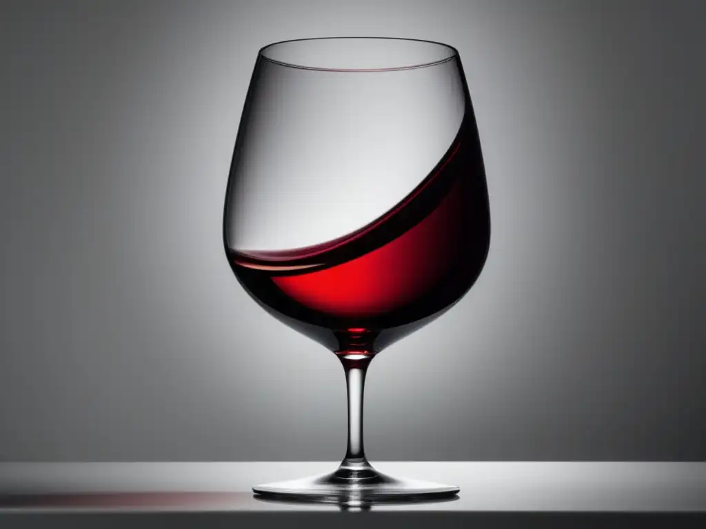 Vino tinto bajo en carbohidratos - Imagen minimalista de un vaso de vino tinto sobre fondo blanco