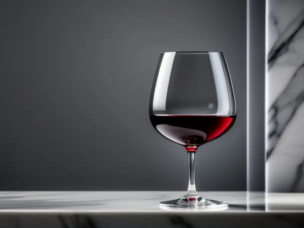 Beneficios del consumo moderado de vino - Copas de vino elegantes y seductoras sobre una encimera de mármol blanco