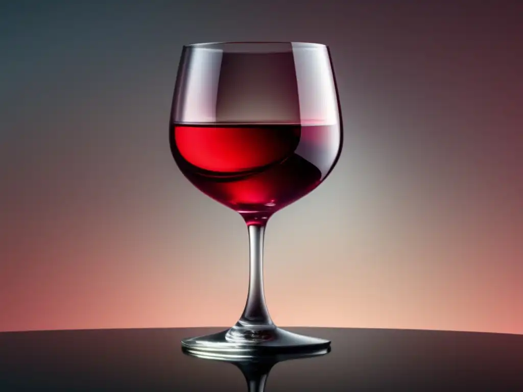 Beneficios dieta baja en histaminas y consumo de vino: imagen elegante de copa minimalista con vino rojo