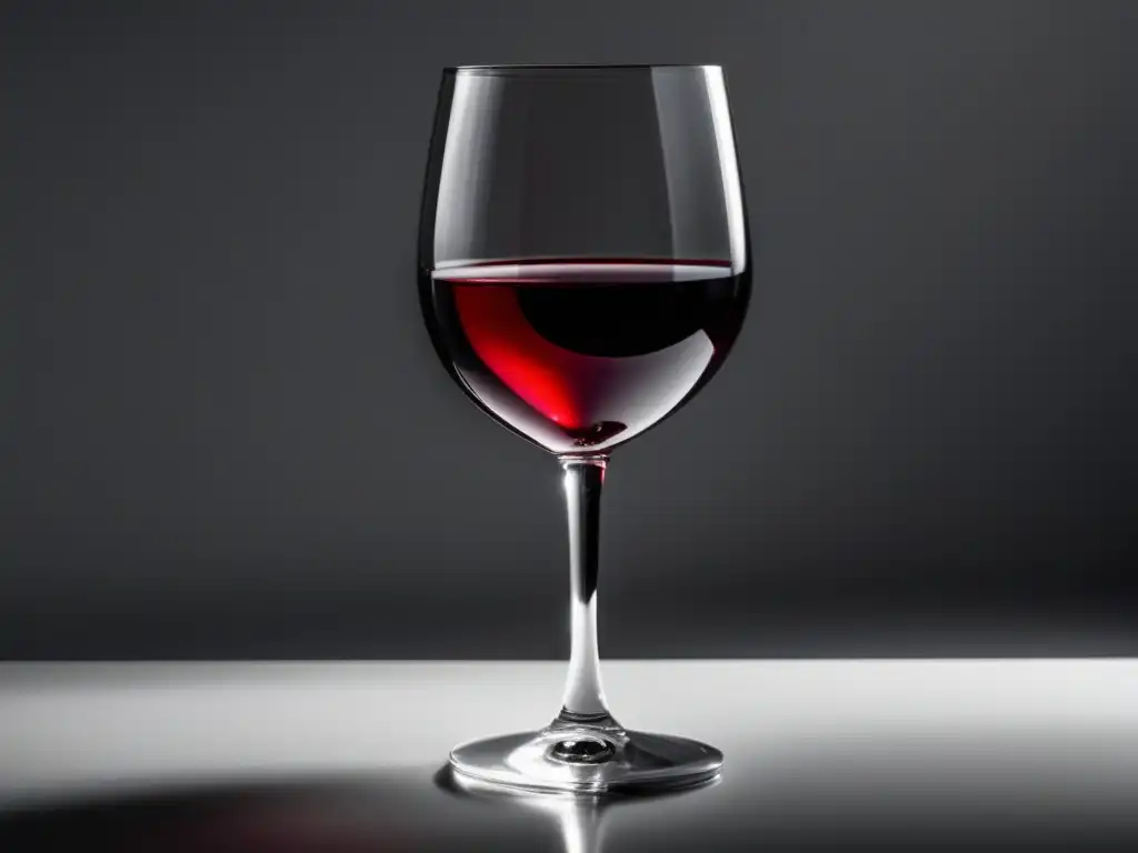 Beneficios del vino en la dieta Zona: copa de vino tinto en superficie blanca