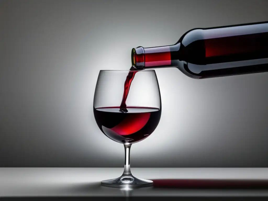 Beneficios del vino para la salud: copa de vino tinto en fondo blanco, elegante y saludable