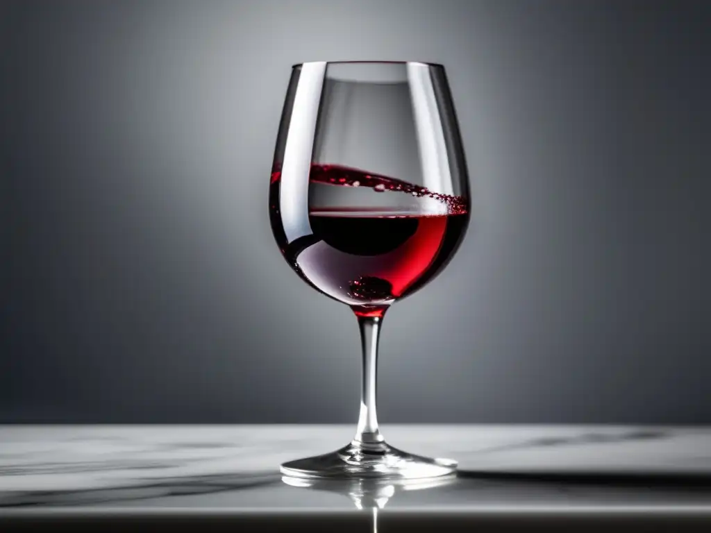 Beneficios del vino para la piel - Copas de vino rojo en encimera de mármol blanco