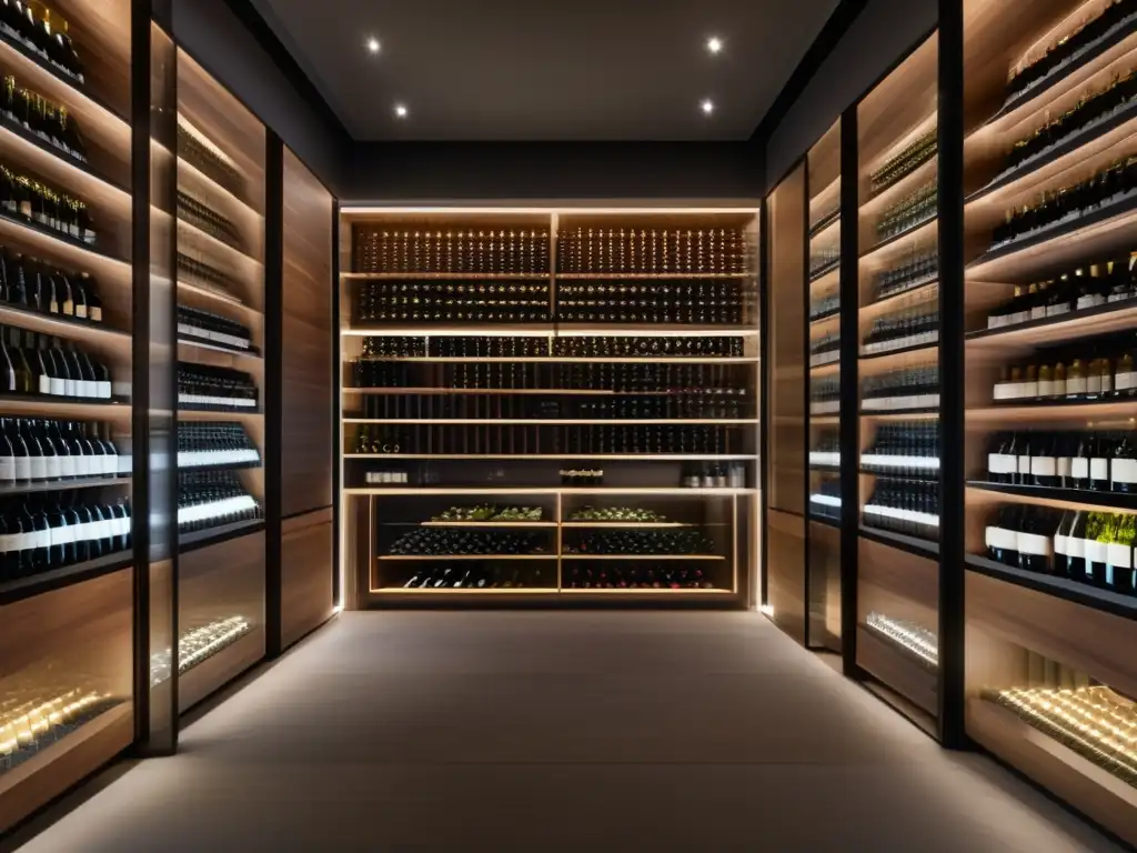 Bodega minimalista con vinos de mercados emergentes del vino global