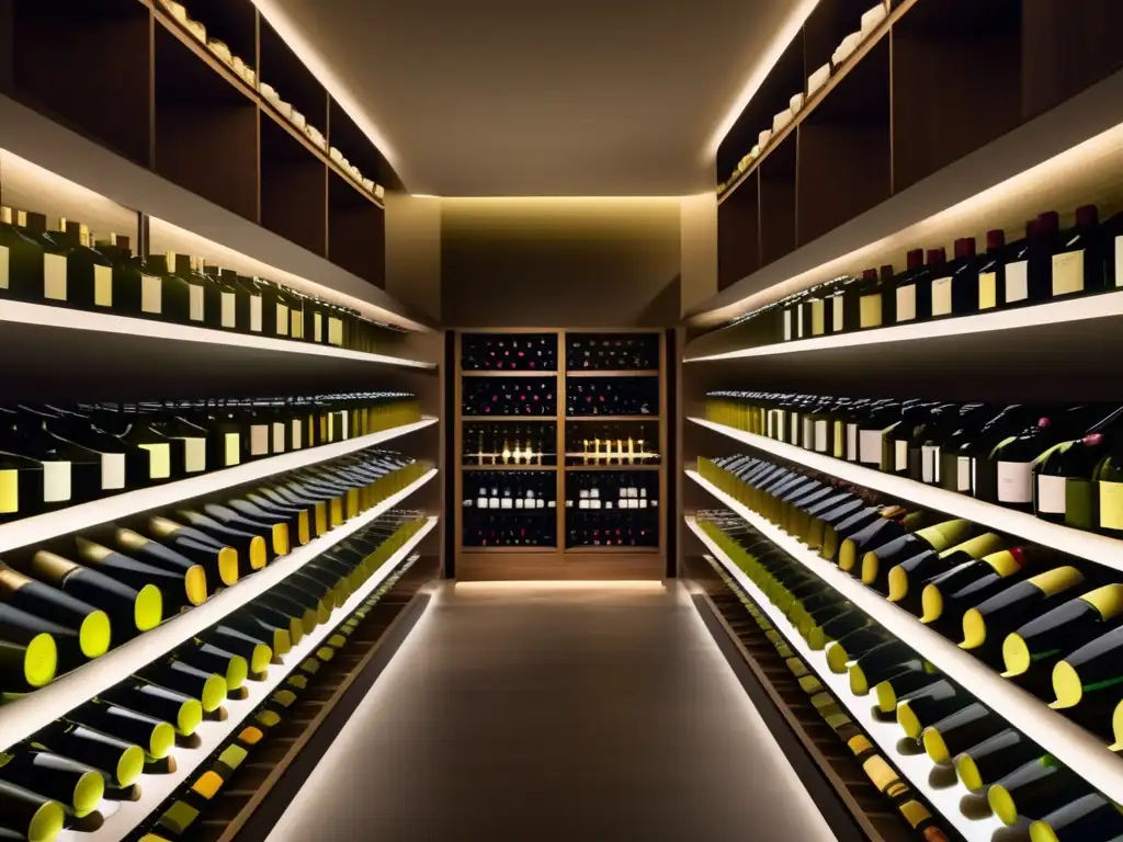 Bodega de vino elegante y organizada