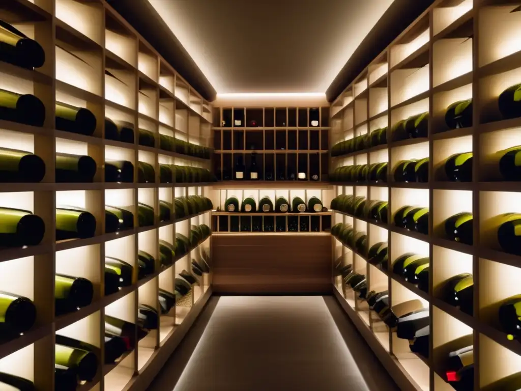 Bodega de vinos elegante y organizada - Guía práctica de conservación y almacenamiento óptimo de vinos de laboratorio