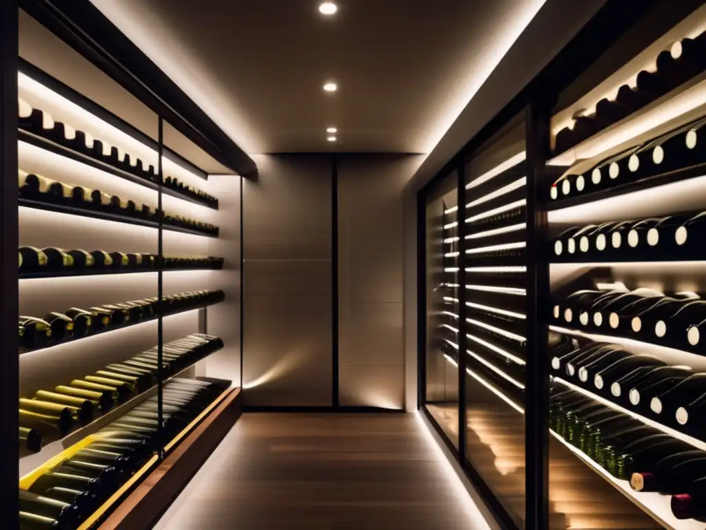 Bodega de vinos moderna con herramientas digitales para sommeliers