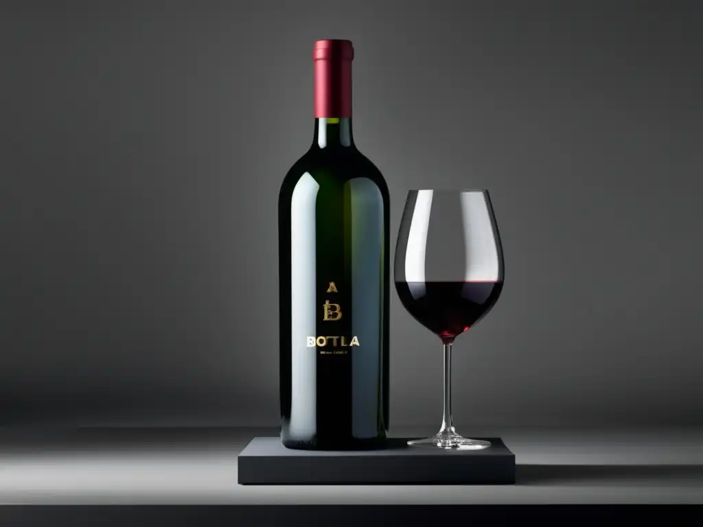 Botella de vino: Escultura y diseño de vinos elegante y minimalista