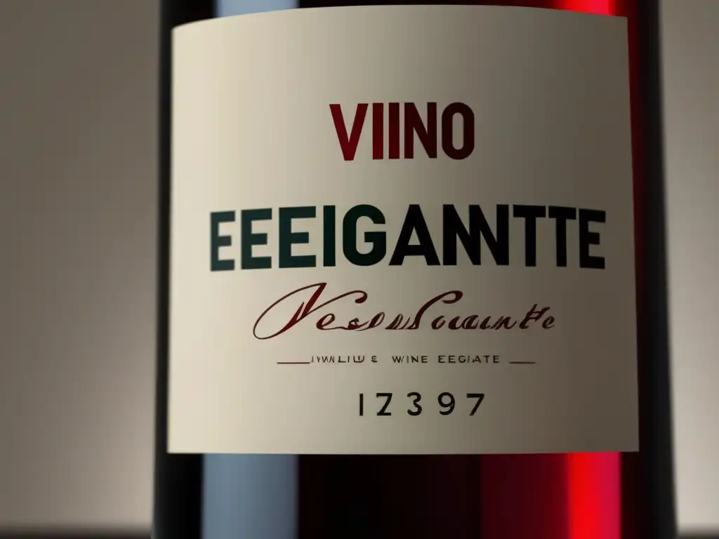 Botella de vino elegante con diseño minimalista y etiqueta moderna, enfocada en estrategias de conversión en email marketing para aficionados al vino