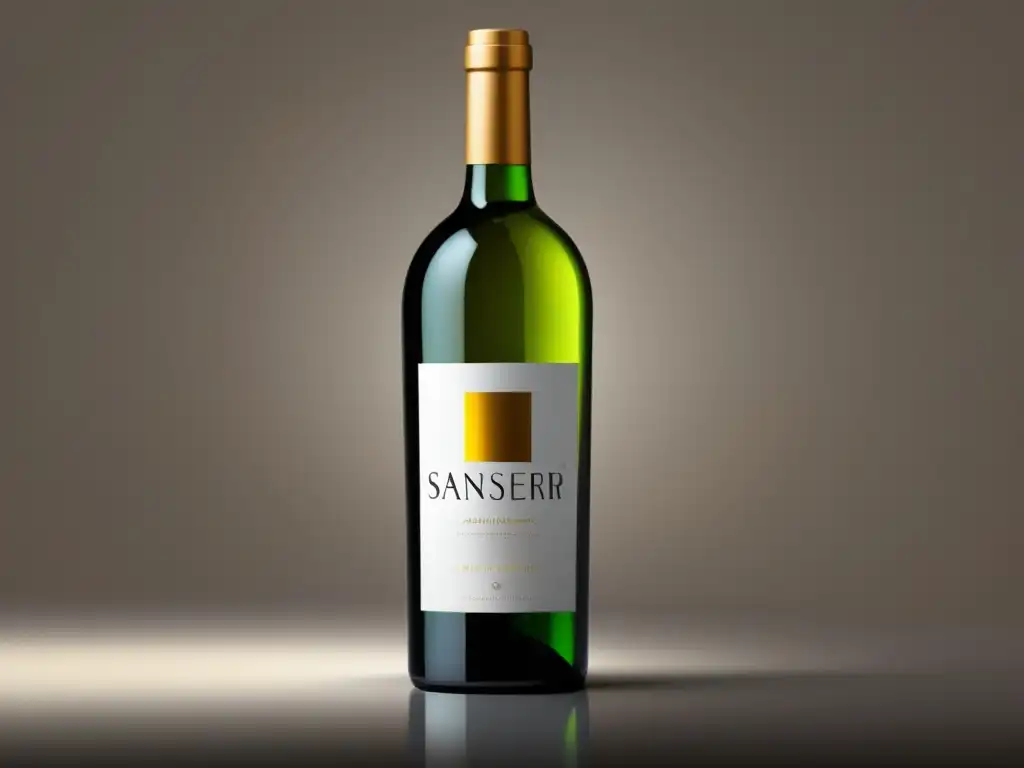 Botella de vino espumoso europeo alternativo, elegante y sofisticada