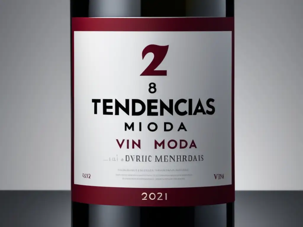 Una botella de vino minimalista y elegante que muestra las tendencias de moda en vinos para el 2021