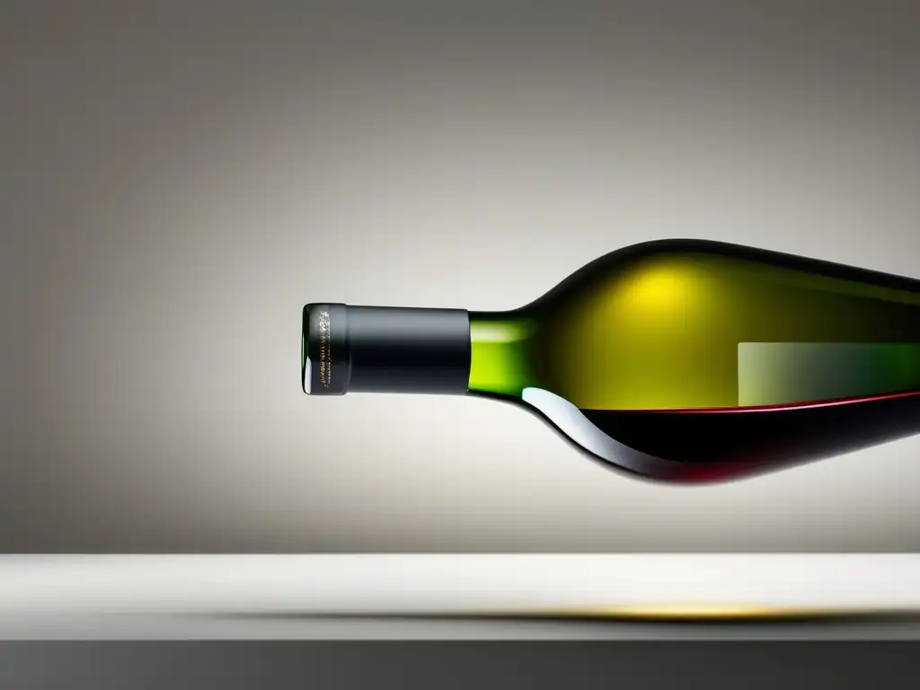 Botella de vino minimalista, elegante y sofisticada