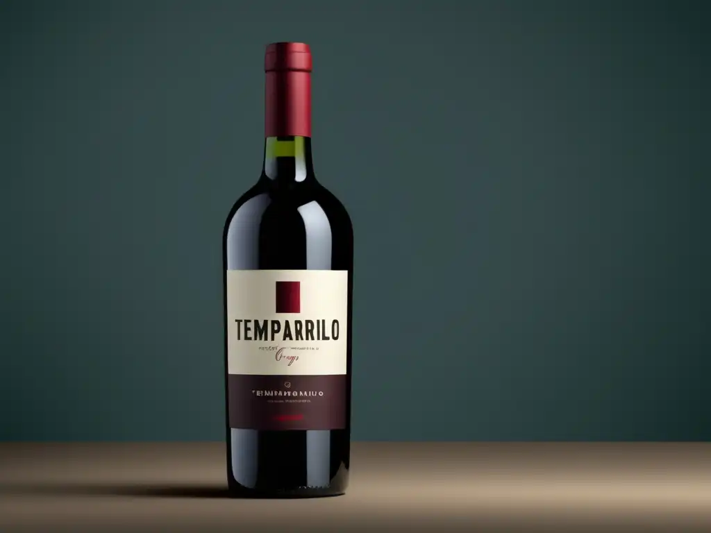 Botella de vino Tempranillo orgánico: sofisticación y simplicidad