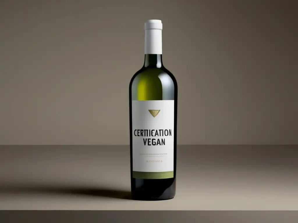 Botella de vino vegano: pureza, elegancia y carácter