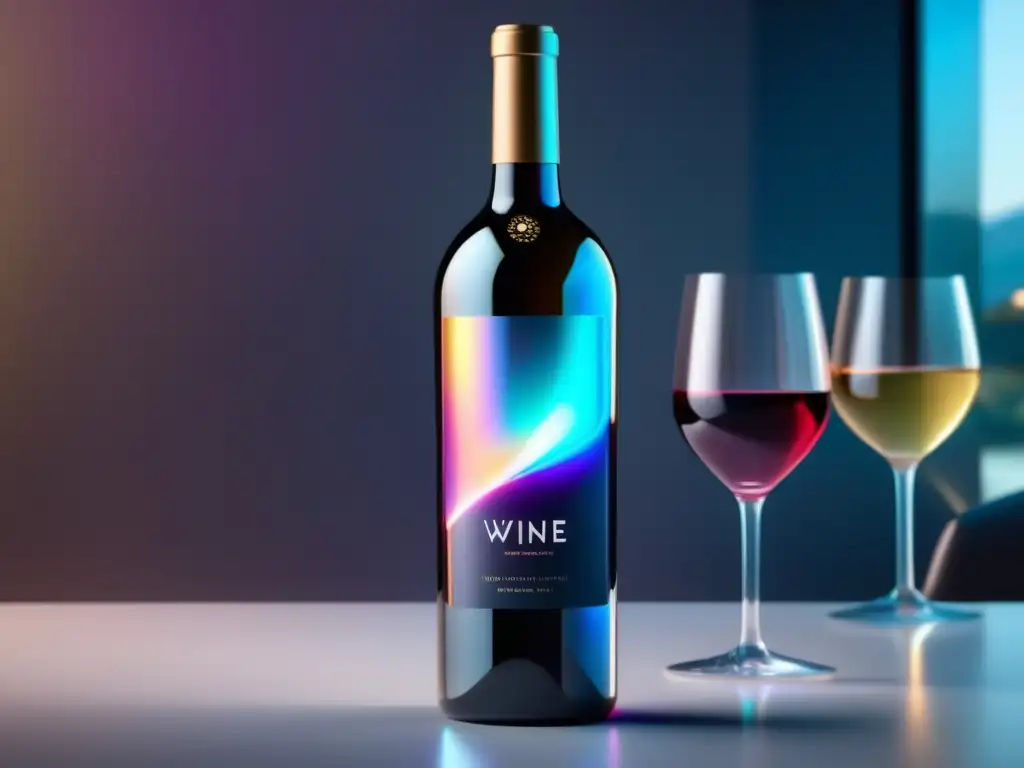 Botella de vino holográfica y virtual, experiencia de cata inmersiva - Impacto Covid19 mercado vino