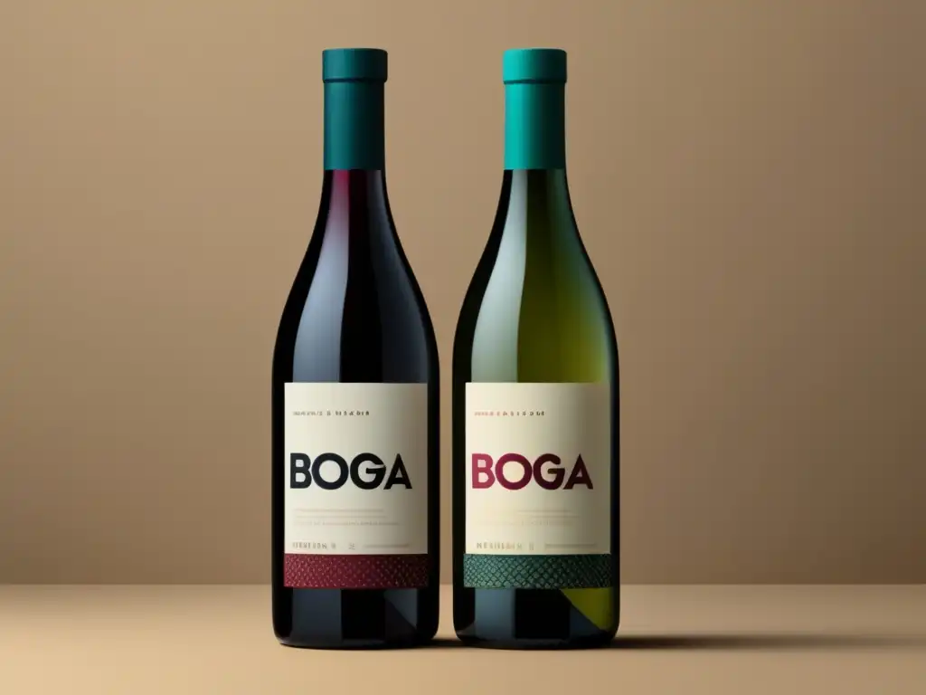 Búsqueda bodegas perfiles sabor único: botellas elegantes y minimalistas representan 