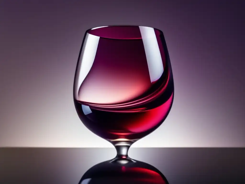 Cambios en el sabor del vino: copa de vino rojo congradiente de colores, elegante y sofisticada