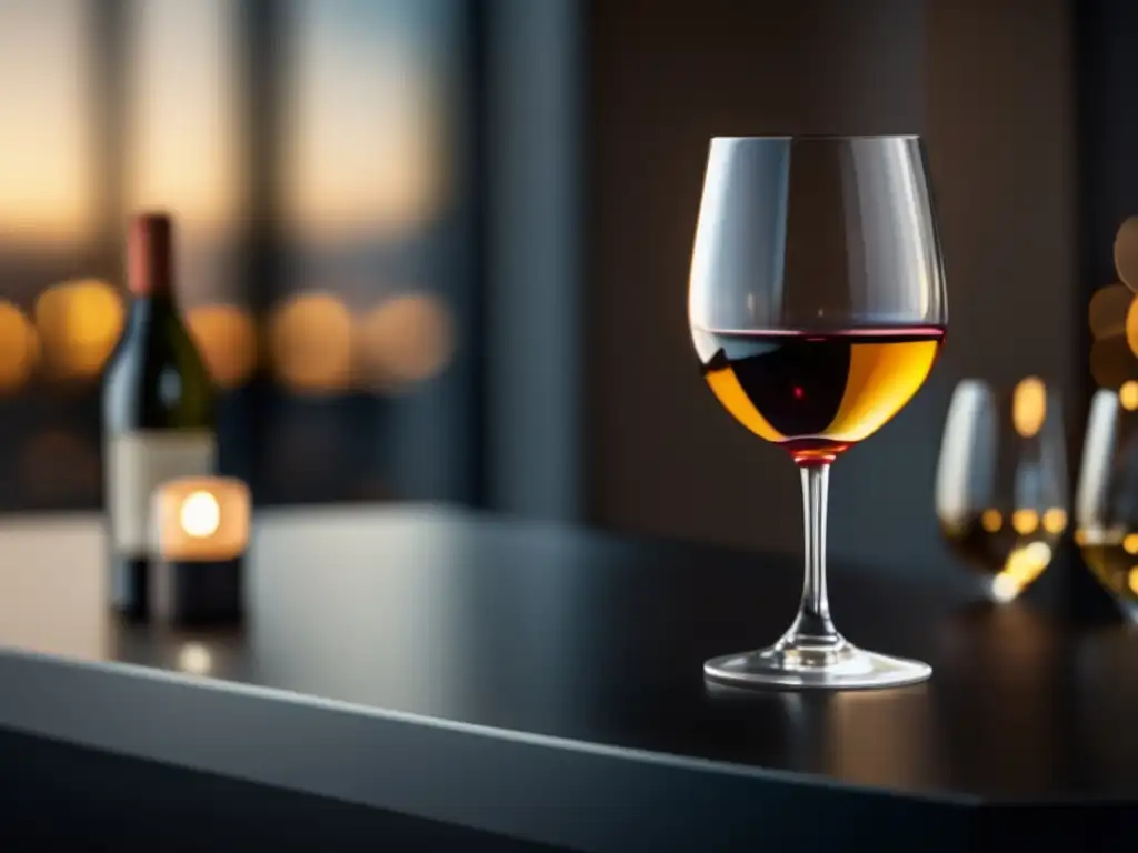 Elegante juego de copas de vino en mesa negra Guía para interpretar la carta de vinos en un restaurante Michelin