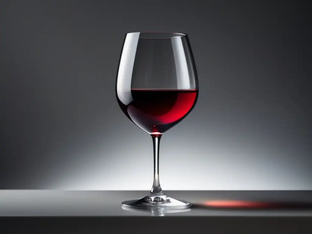 Catadores de vinos regionales destacados - Imagen minimalista de una copa de vino rojo intenso sobre una superficie blanca