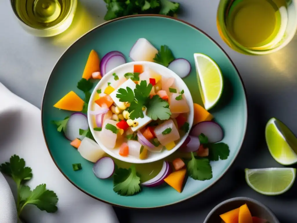 Ceviche peruano con vino blanco - Vinos para maridar con cocina peruana