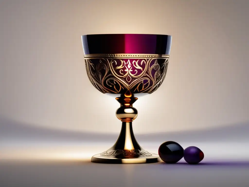 Chalice de oro con vino rojo: Interpretaciones simbólicas del vino religioso