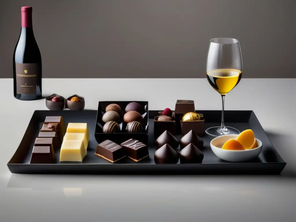 Platter de chocolates y vinos belgas, perfecta armonía entre sabores exquisitos