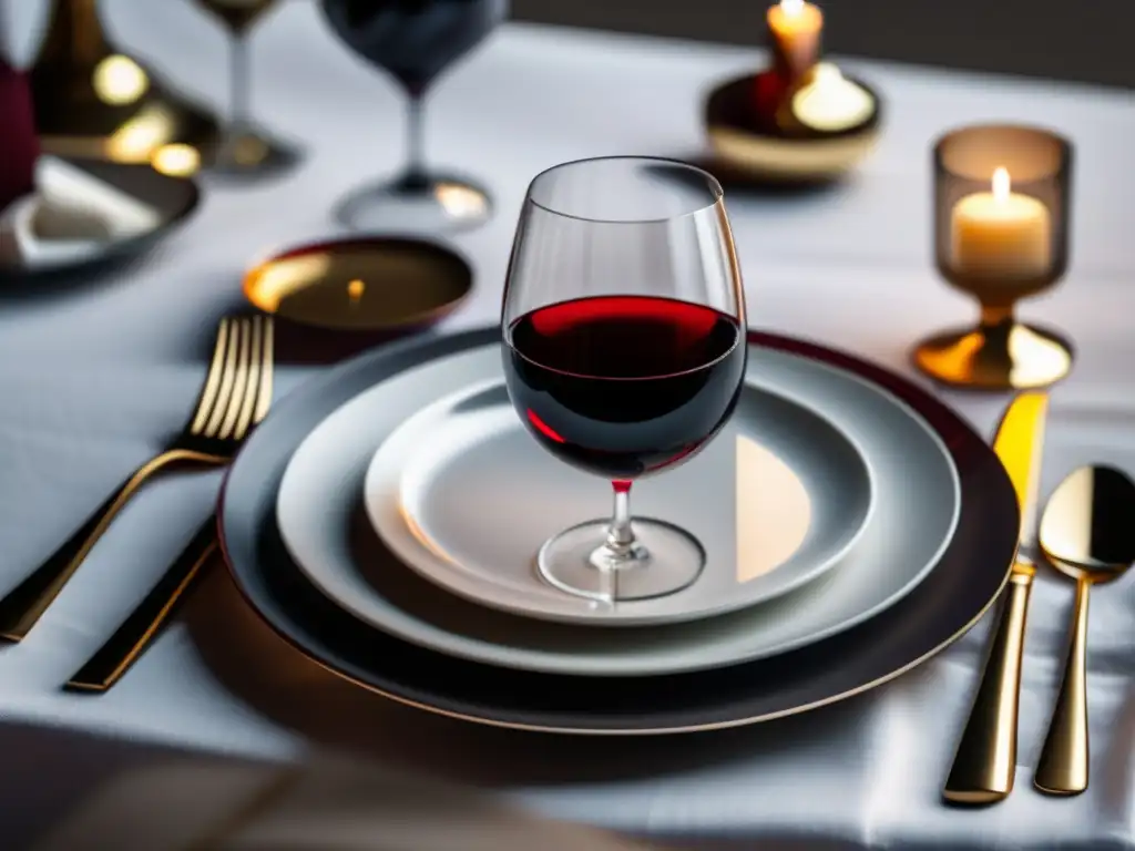 Una cocina consciente: mesa elegante con vino tinto, ingredientes orgánicos y maridajes biodinámicos