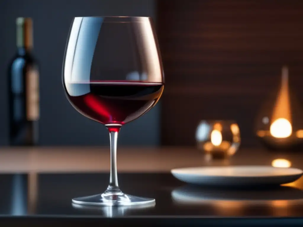 Vino tinto en copa refleja ambiente: autoevaluación consumo vino límites