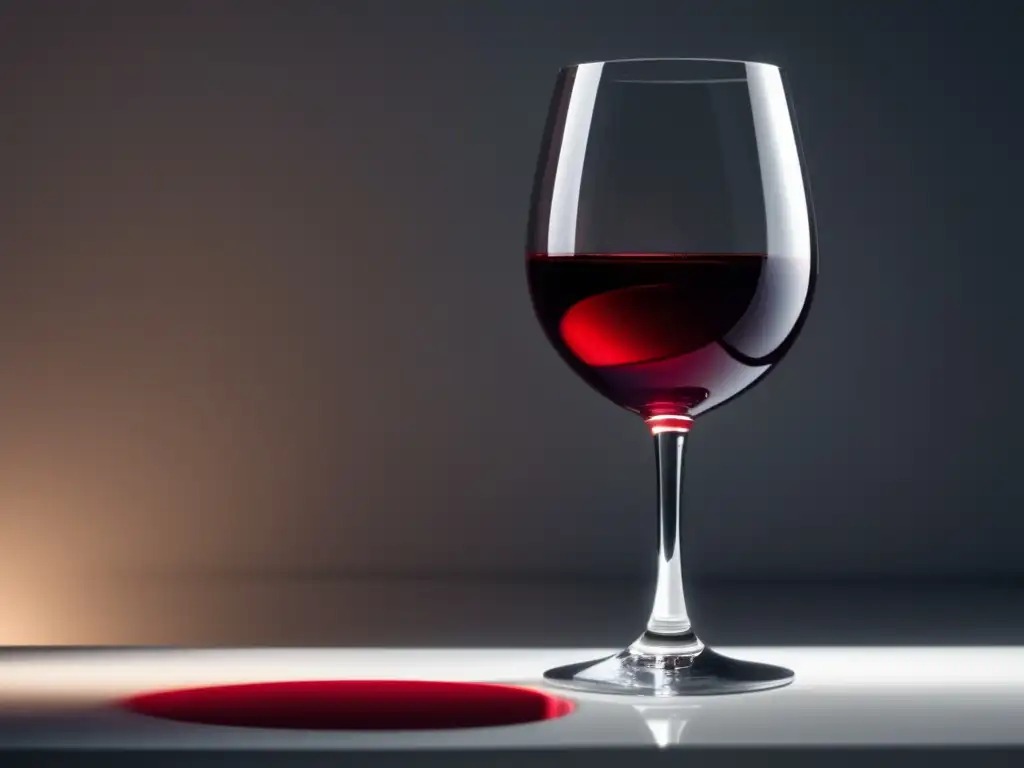 Vino tinto en copa con elegancia y reflejo - Mitos sobre vino y peso