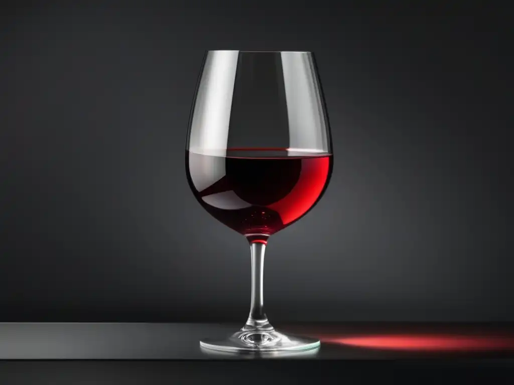 Vino tinto en copa minimalista: Beneficios del vino para pulmones