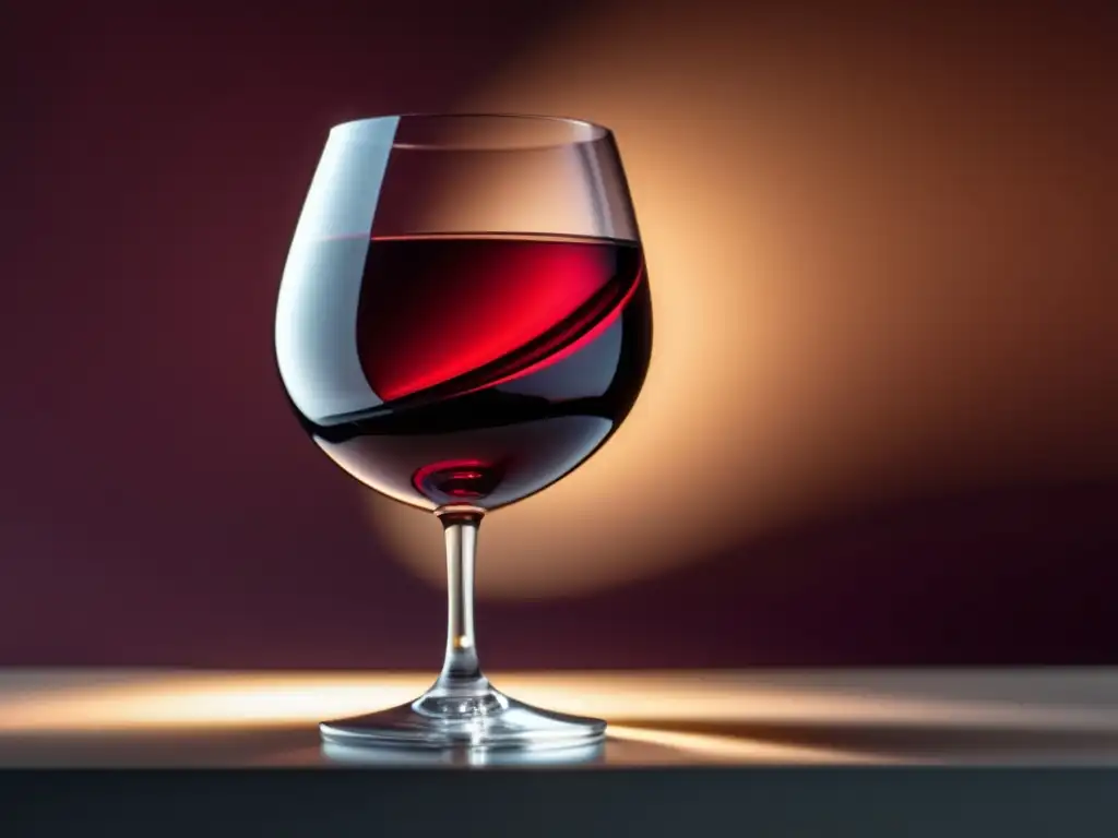 Vino tinto en copa con sombras y luces - Psicología del consumidor en vinos