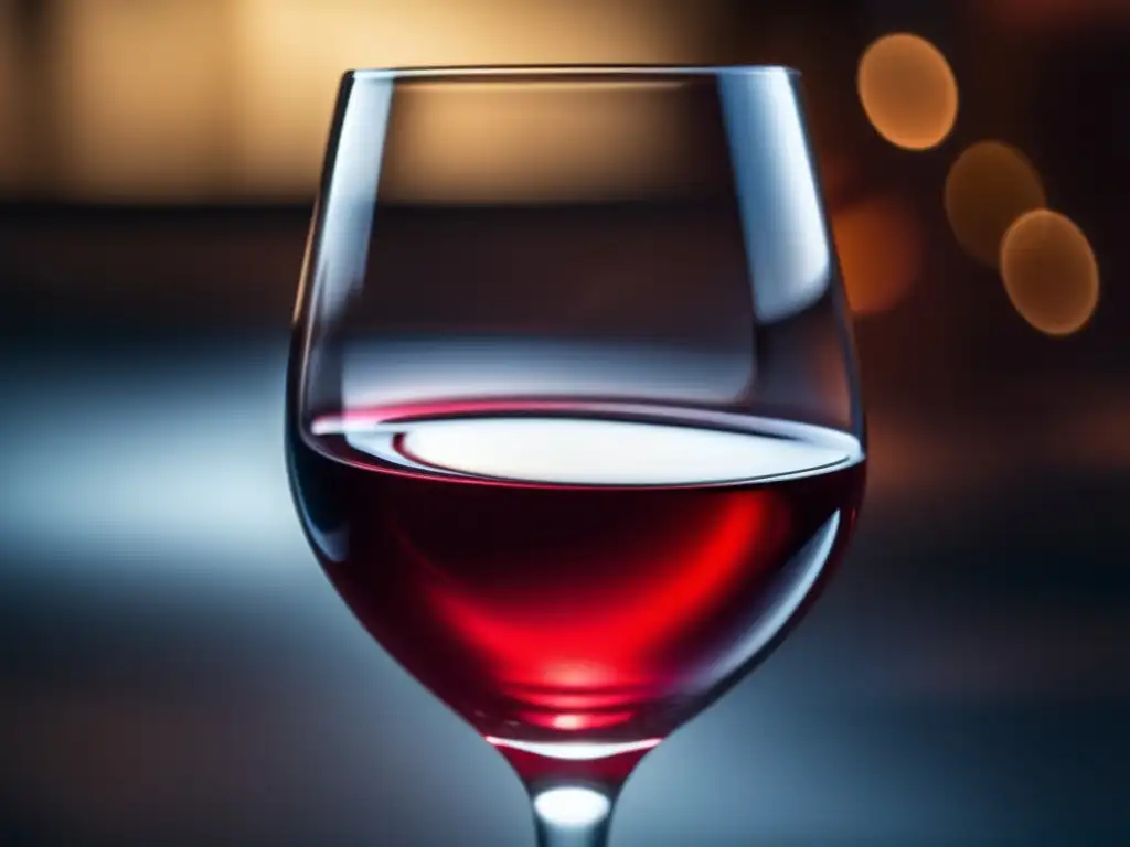 Vino tinto en copa, textura y color vibrante - Beneficios del vino para los ojos