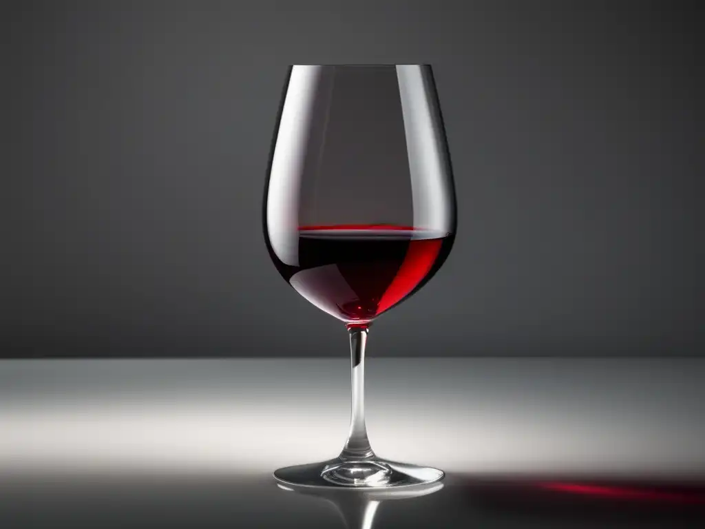 Vino tinto en copa transparente, beneficios para osteoporosis