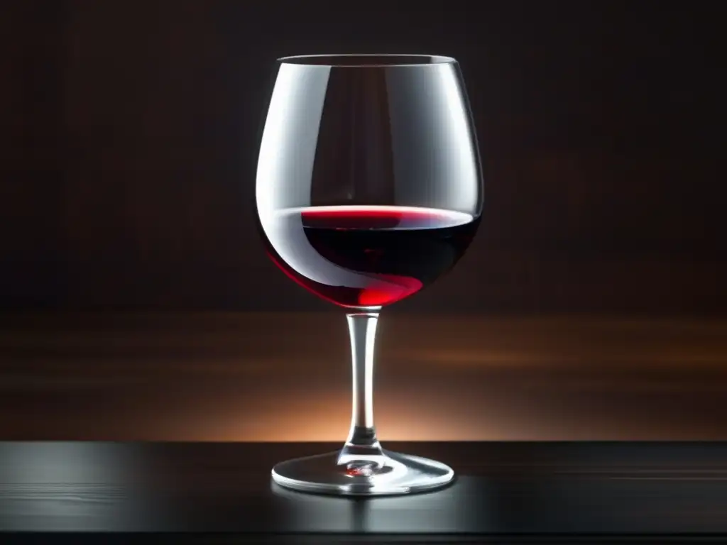 Vino tinto en copa de vidrio con luz suave - Presencias sorprendentes vino género fantástico