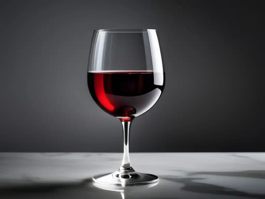 Crecimiento de la cultura del vino en Filipinas - Copa de vino tinto en mármol blanco, elegante y minimalista