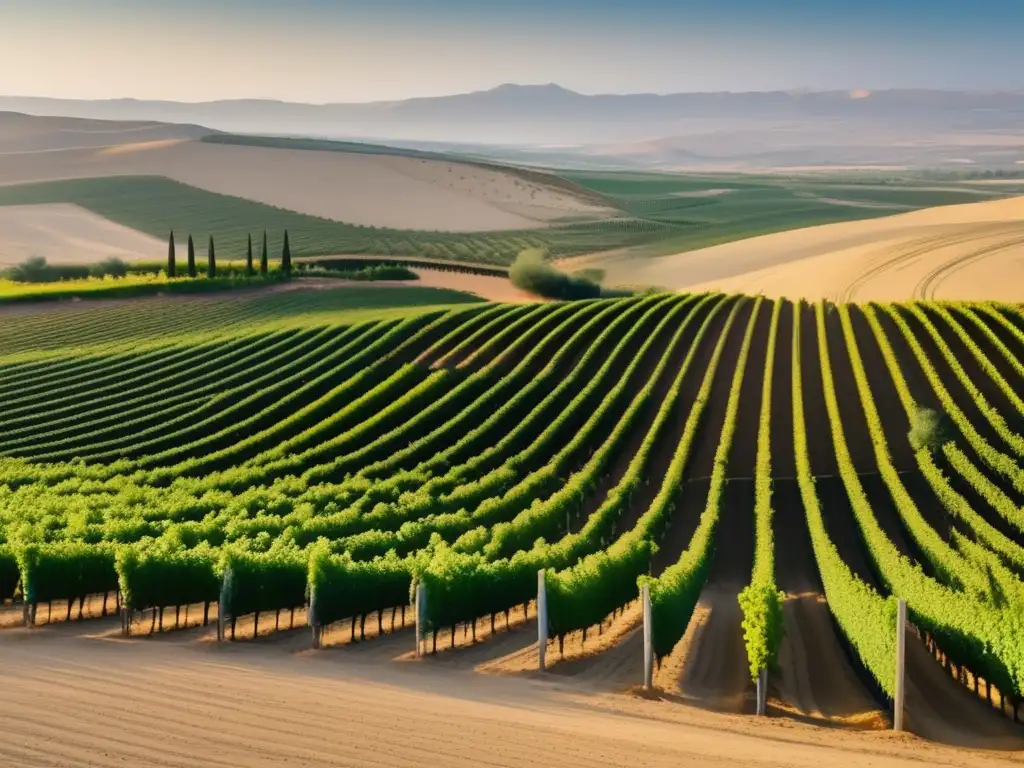 Cava Mundial en el Desierto Israelí: impresionante imagen 8k de viñedo en paisaje árido y contrastante