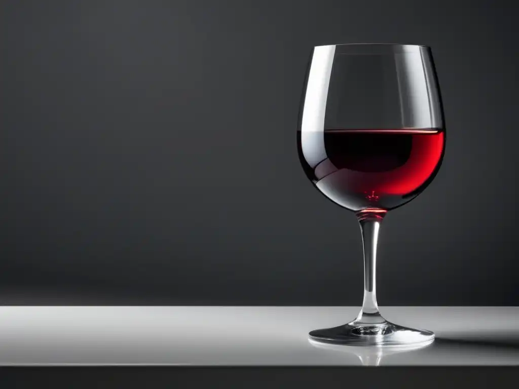 Evolución cultural del vino en literatura y arte: copa de vino tinto sobre mesa blanca