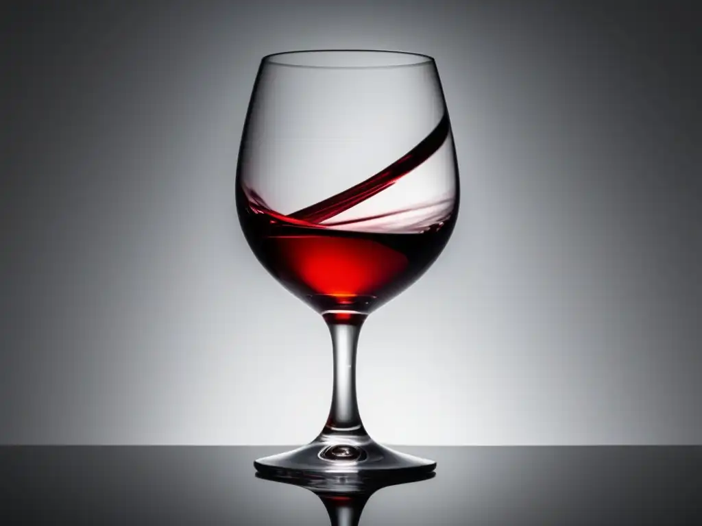 Cursos y talleres de vinos de laboratorio: imagen elegante y minimalista de una copa de vino rojo vibrante