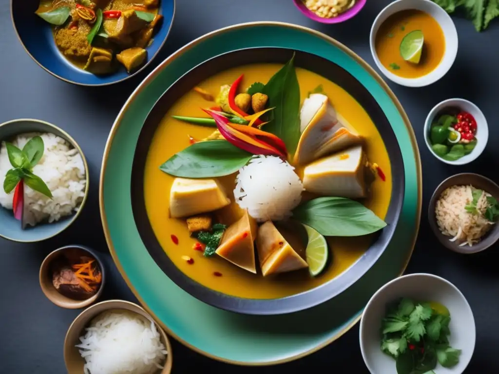 Delicioso Amok camboyano Delicias culinarias de Camboya: Vinos para cocina camboyana en el Sudeste Asiático
