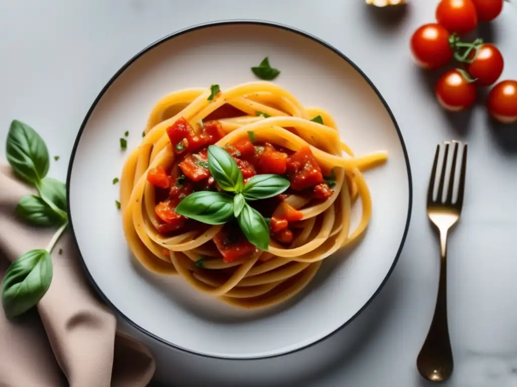 Deliciosa pasta italiana con salsa rica, al dente y decorada con queso Parmesano - Mejores vinos para pastas italianas