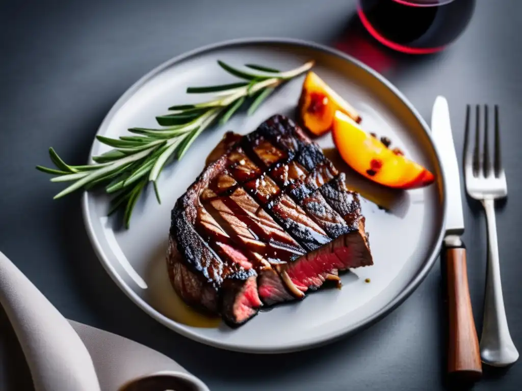 Deliciosas combinaciones: steak jugoso y vino tinto