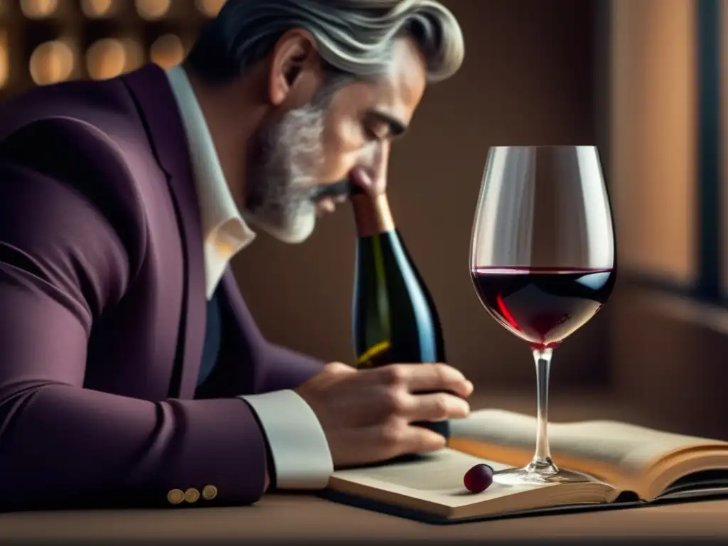 Descripciones sensoriales del vino en la literatura moderna: imagen ultradetallada de 8k con estilo minimalista