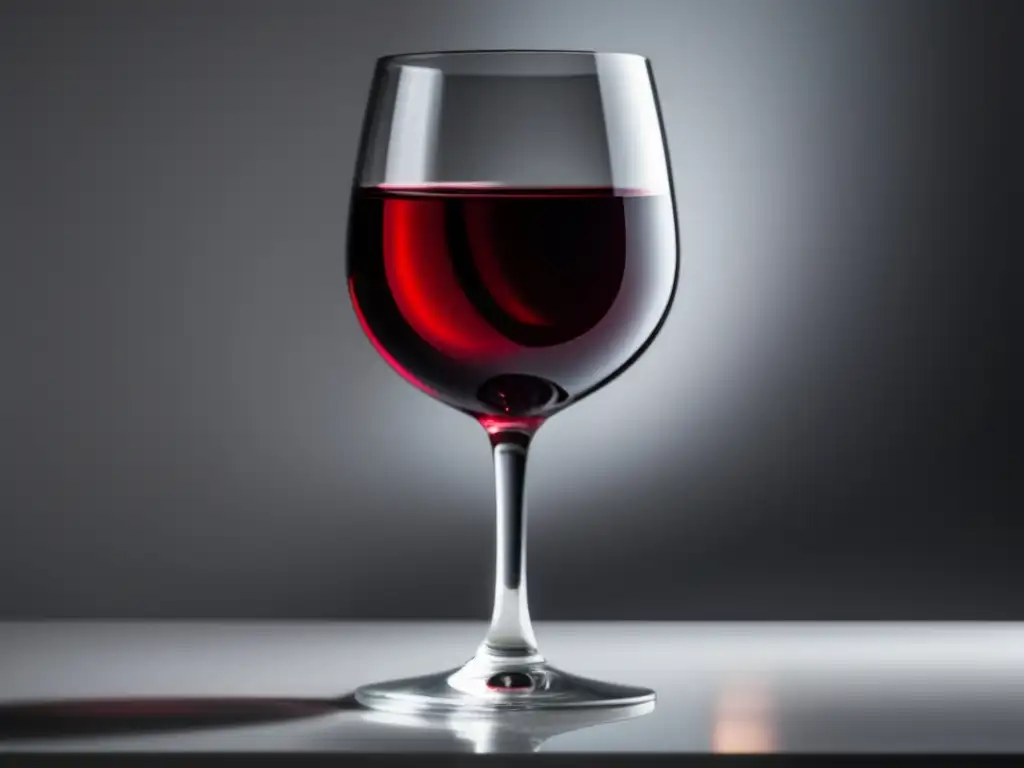 Dieta Detox y Vino: Elegante imagen con copa de vino rojo en mesa, resaltando su belleza y beneficios