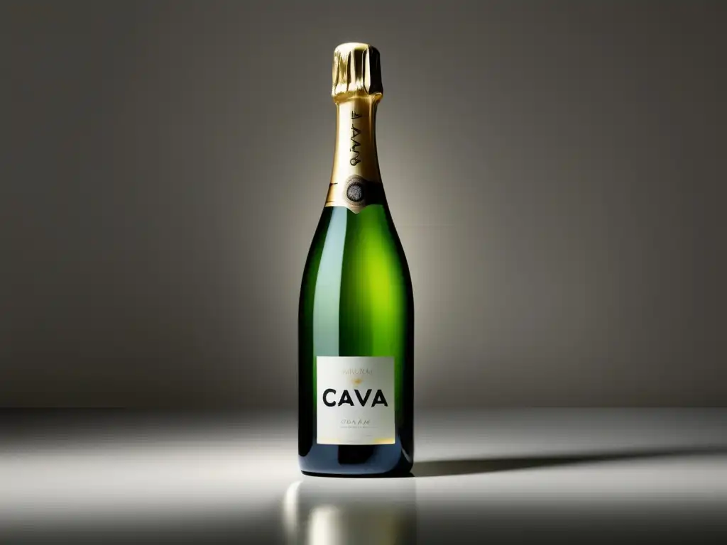 Diferencias entre Cava y Champagne: botellas elegantes y distintas en fondo blanco