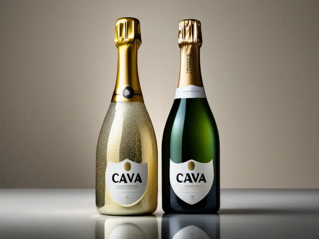 Diferencias Cava y Champagne: minimalismo y elegancia en botellas con burbujas