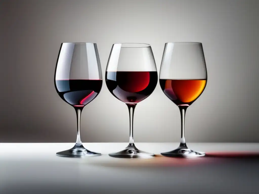 Diferencias entre vinos naturales y orgánicos: dos copas de vino, una roja y vibrante, la otra amarilla y dorada